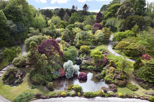 Aerial view of the Rock Garden at Mount Stuart