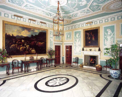 Newby Hall entrance hall in marble