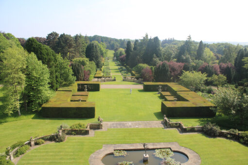 Newby Hall Gardens taken from the top of the house