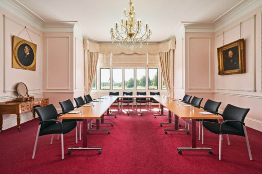Pink Room for corporate hire at Shuttleworth House