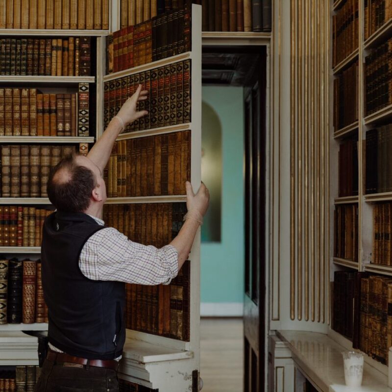 Powderham Castle Secret Doorway in the Library