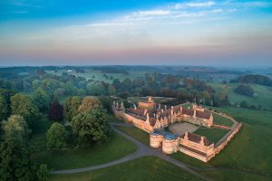 Rockingham Castle overhead view