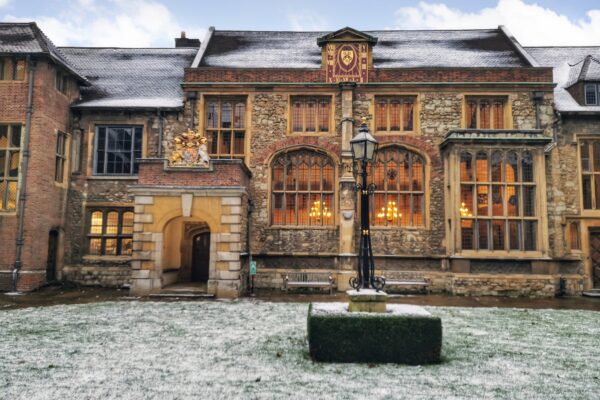 The Charterhouse dusted in snow during 2021