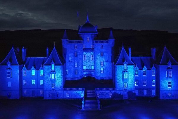 Thirlestane Castle Goes Blue to Celebrate the NHS in 2020