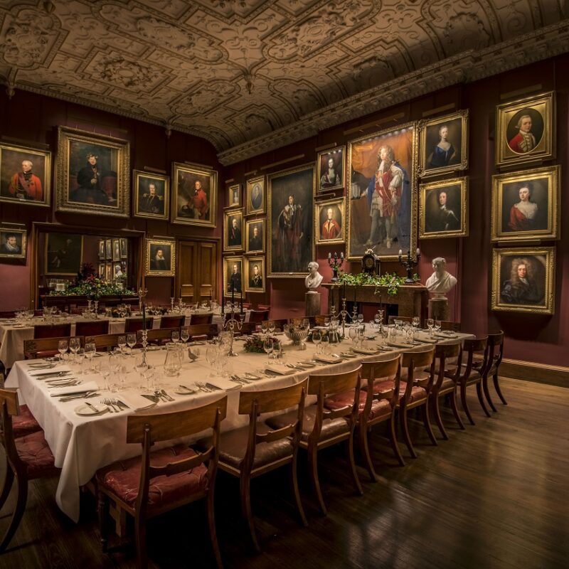 Thirlestane Castle dining room and paintings