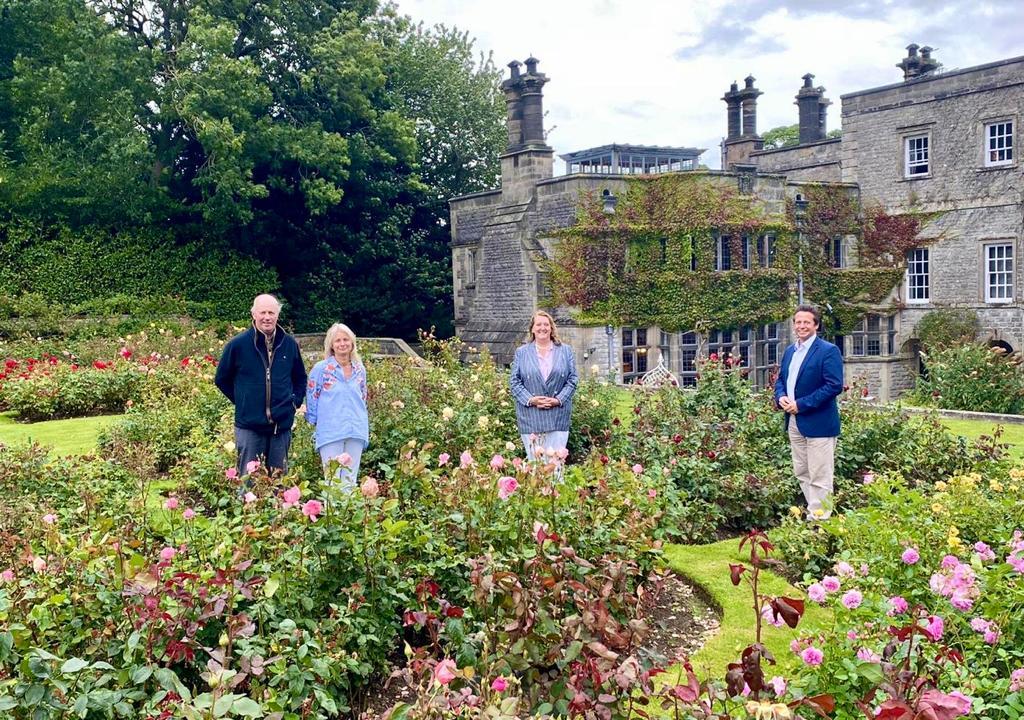 Tissington Hall garden visit by MP Nigel Huddleston