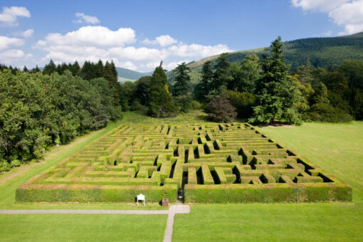 Traquair Maze in Scotland