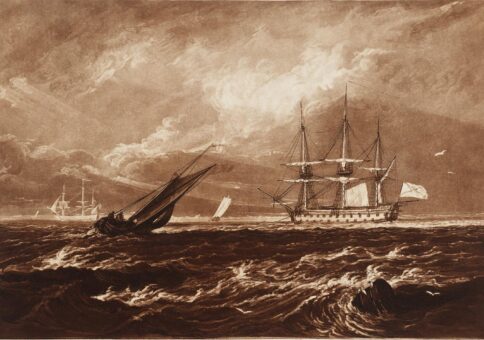 Leader Sea Piece, 1809 Etched by JMW Turner, engraved by Charles Turner - at Turner's House, London