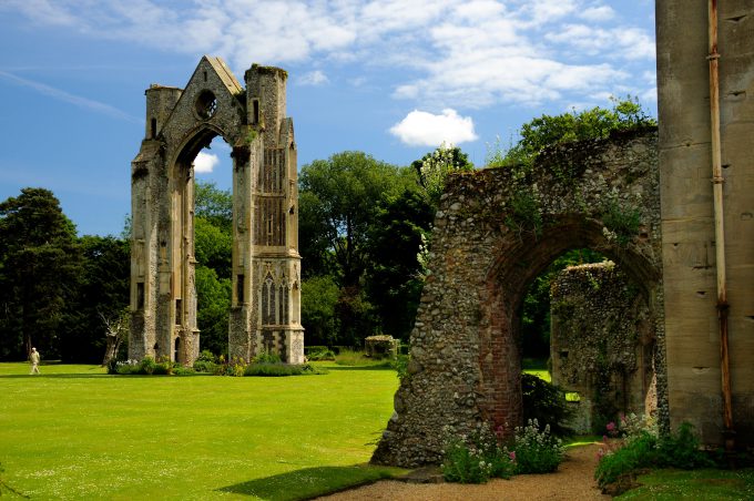 Walsingham Abbey ruin in Norfolk