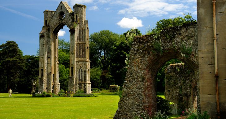 Walsingham Abbey ruin in Norfolk