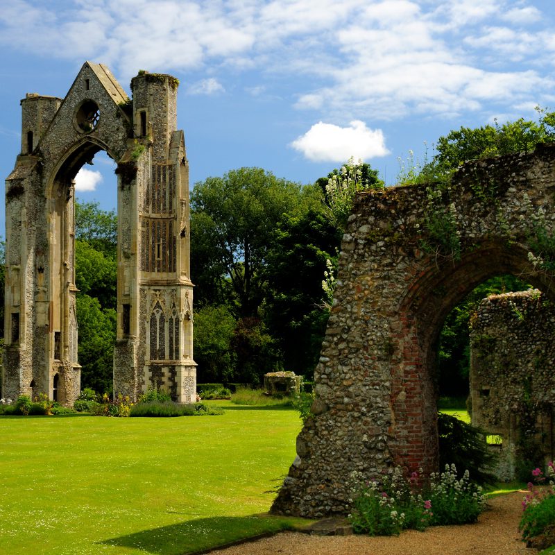 Walsingham Abbey ruin in Norfolk