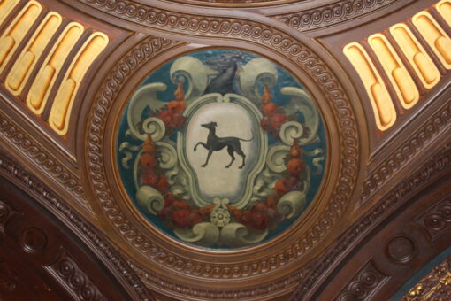 Westonbirt House painting on the ceiling