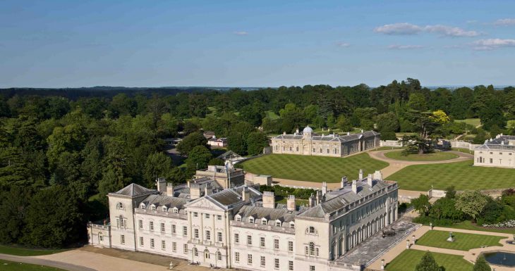 Woburn Abbey view across the Bedfordshire countryside