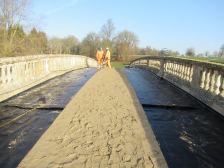 Deck under restoration at Blenheim Palace