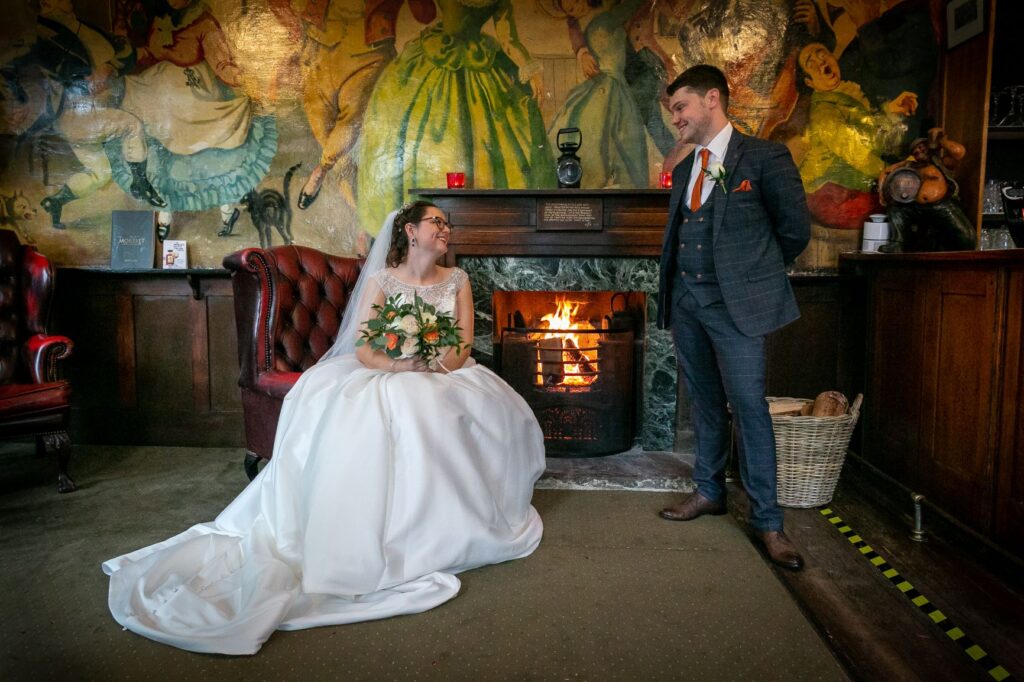 Kiplin Hall's Mr and Mrs Walker photographed at their wedding on 3rd October photo courtesy of Rup Hoyland Photography