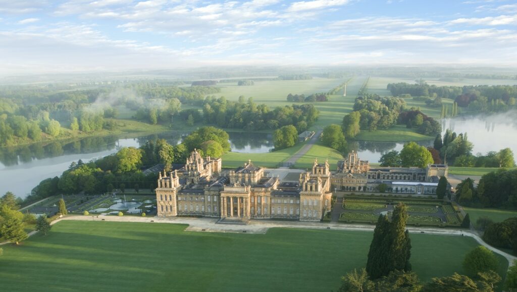 Blenheim Palace in the mist