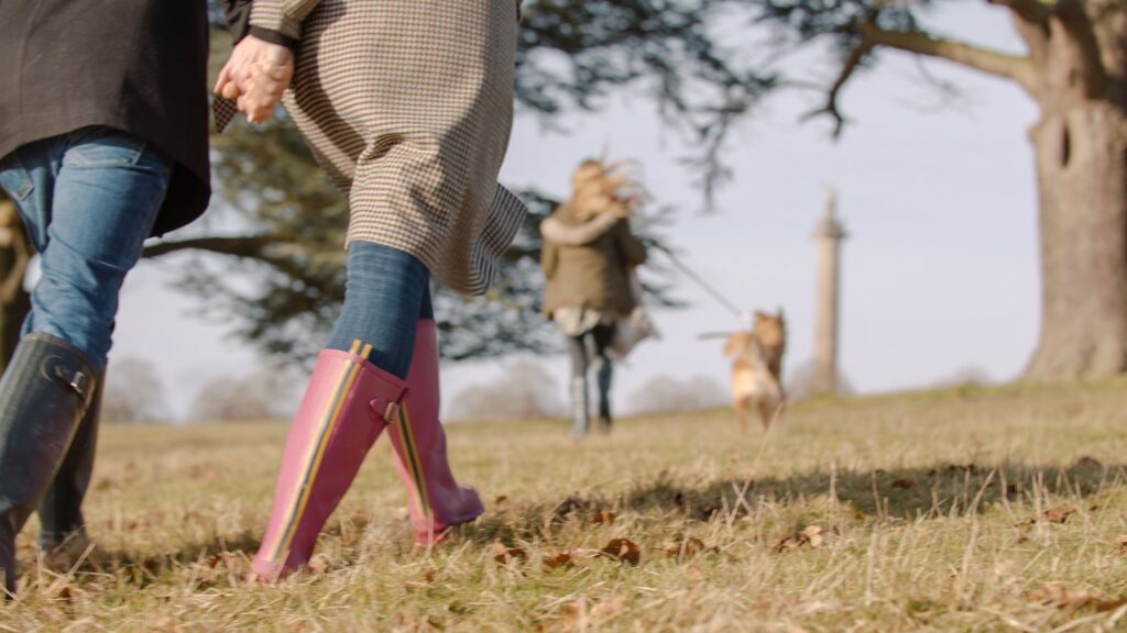 Blenheim Palace visitors walking in the grounds