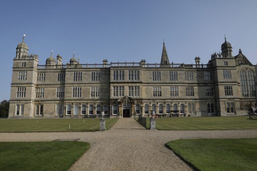 Front of Burghley House