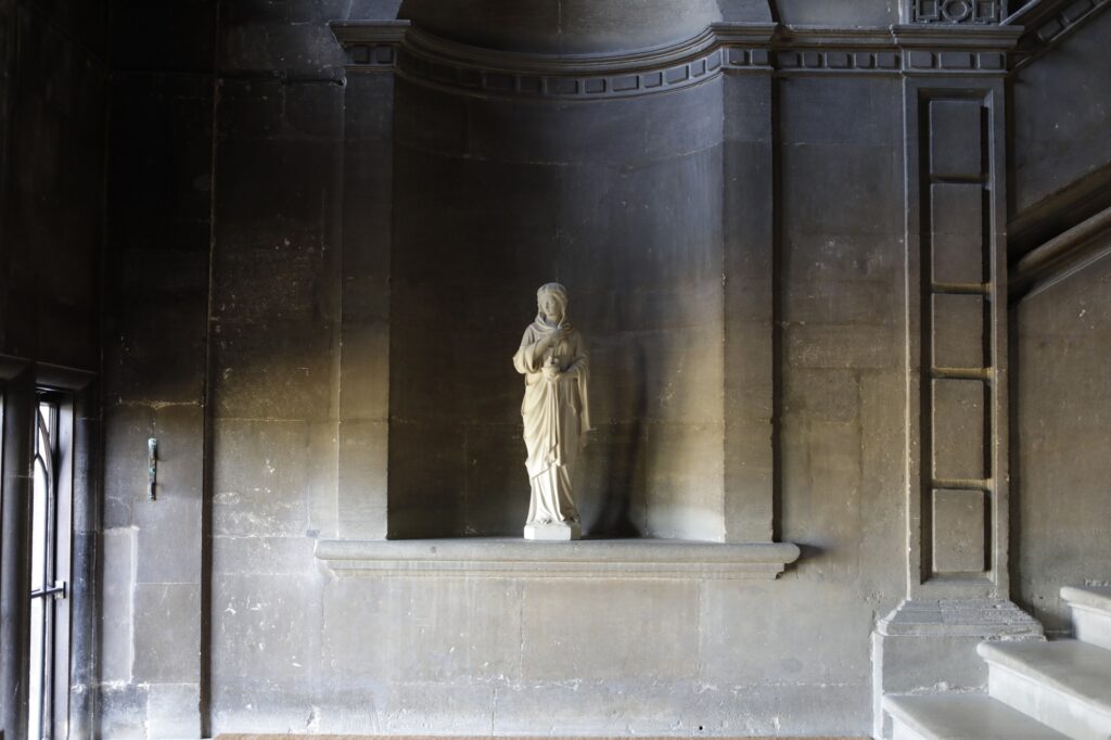 Woman stone sculpture at Burghley House