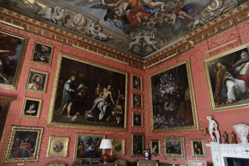 Paintings on the walls at Burghley House