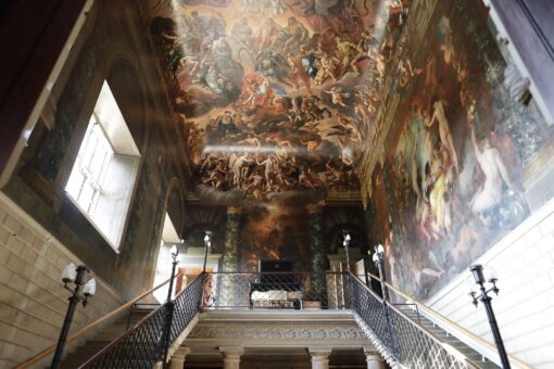 Painted ceiling at Burghley House