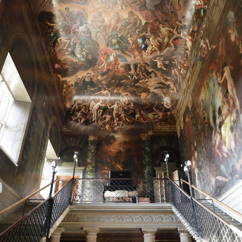 Painted ceiling at Burghley House