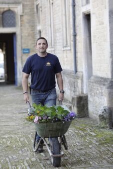 Gardener at Burghley House