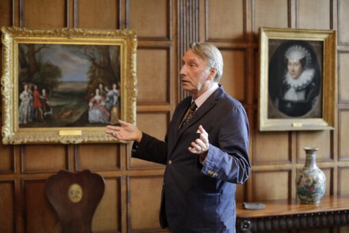 George Drye discussing the history of Lamport Hall