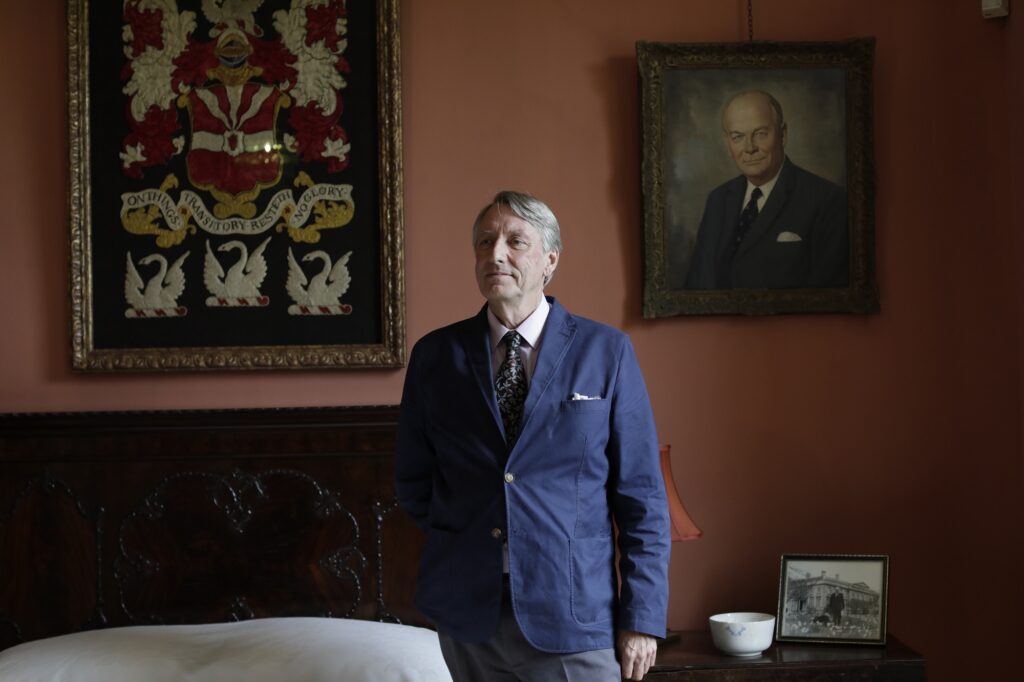 Bedroom at Lamport Hall with George Drye