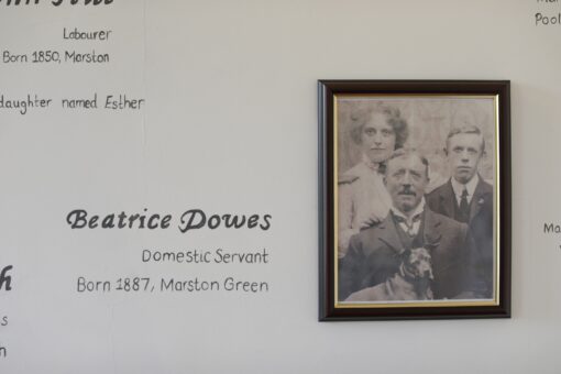The staff and servants wall at Middleton Hall