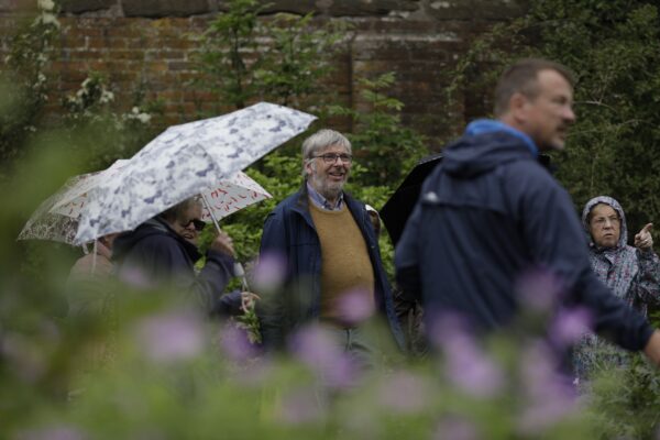 Visitors in the garden at Middleton Hall