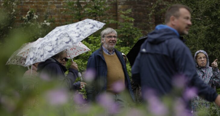 Visitors in the garden at Middleton Hall