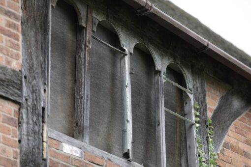 Historic wooden window at Middleton Hall