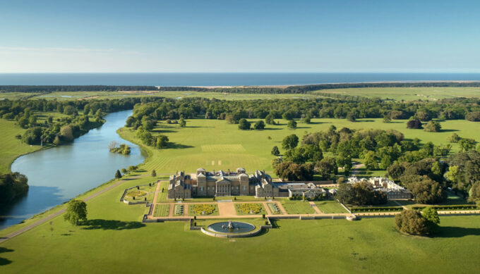 Holkham Hall aerial photograph