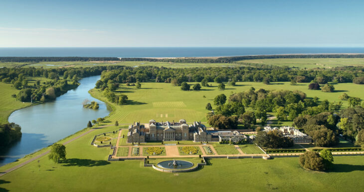 Holkham Hall aerial photograph