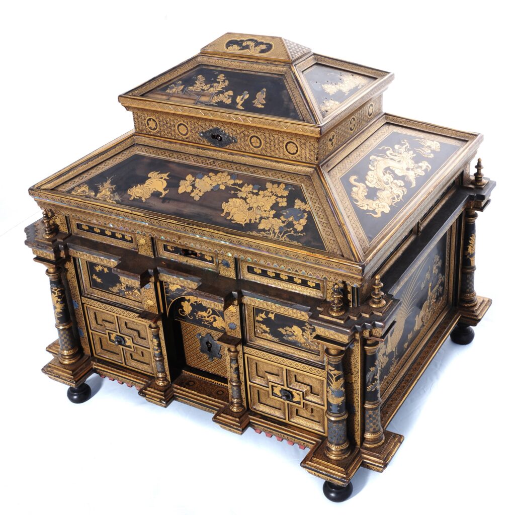 Japanese Lacquer Collection, Beckford Cabinet at Chiddingstone Castle