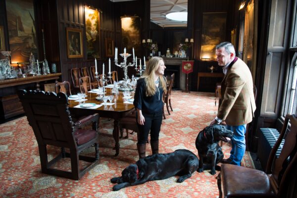 Leighton Hall Lucy and Danny in the Dining Room