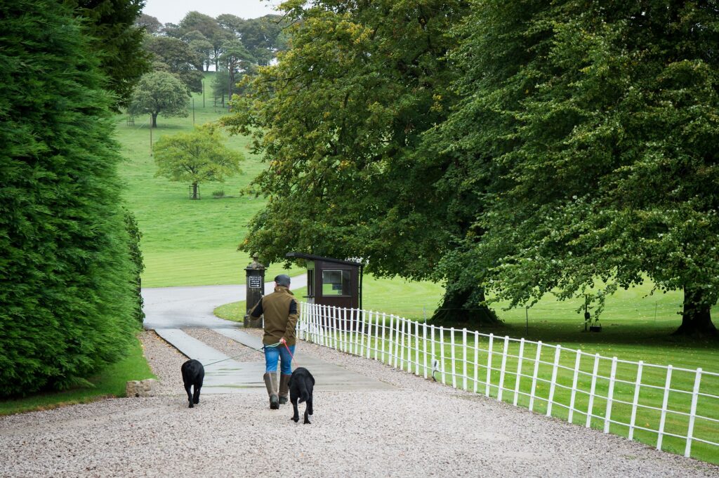 Leighton Hall entry gate