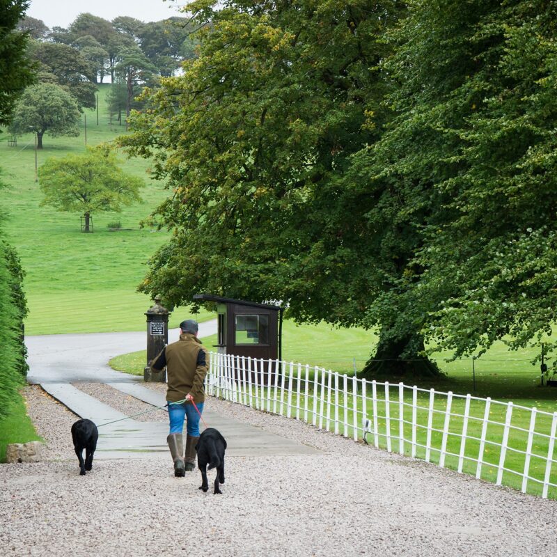 Leighton Hall entry gate