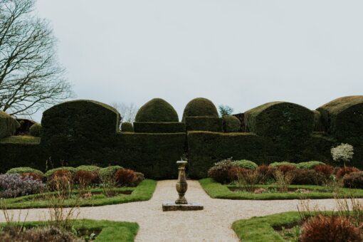 Miserden Gardens pathway and sundial