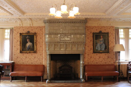 Queen Alexandras House fireplace and paintings