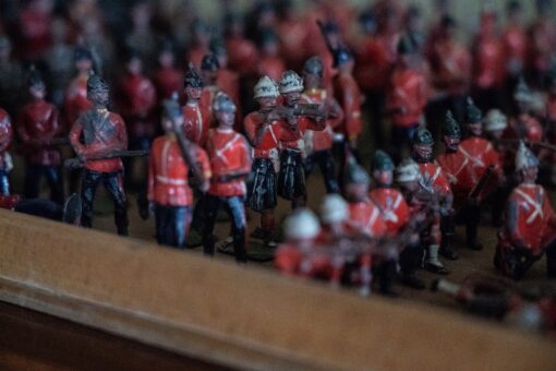 Model soldiers at Cheeseburn