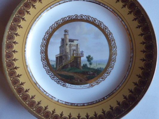 Sevres porcelain at Bamburgh with castle