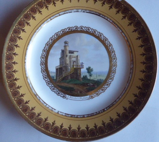 Sevres porcelain at Bamburgh with castle