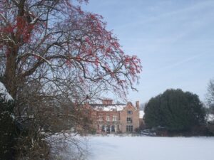 Thrumpton Hall in snow