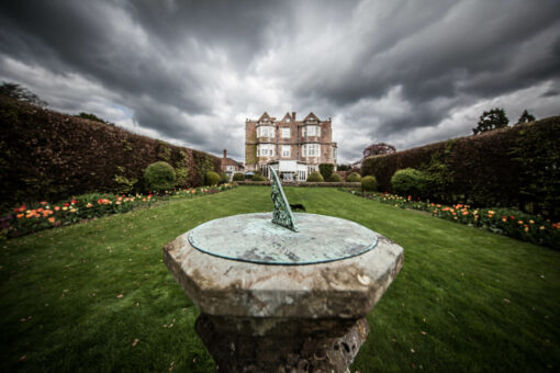 Goldsborough table on lawn