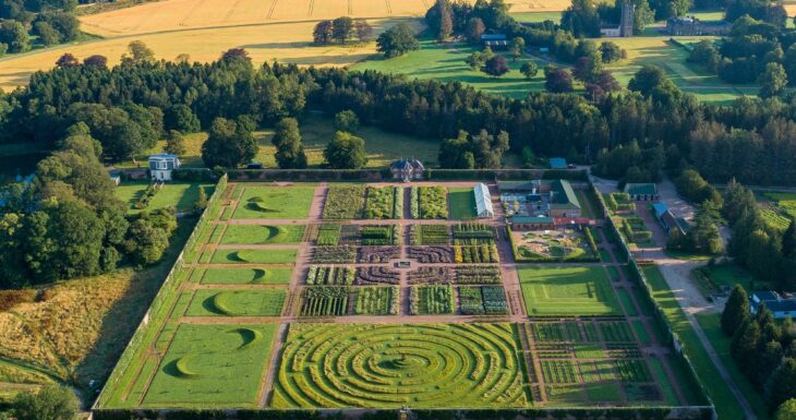 Gordon Castle Walled Garden from above