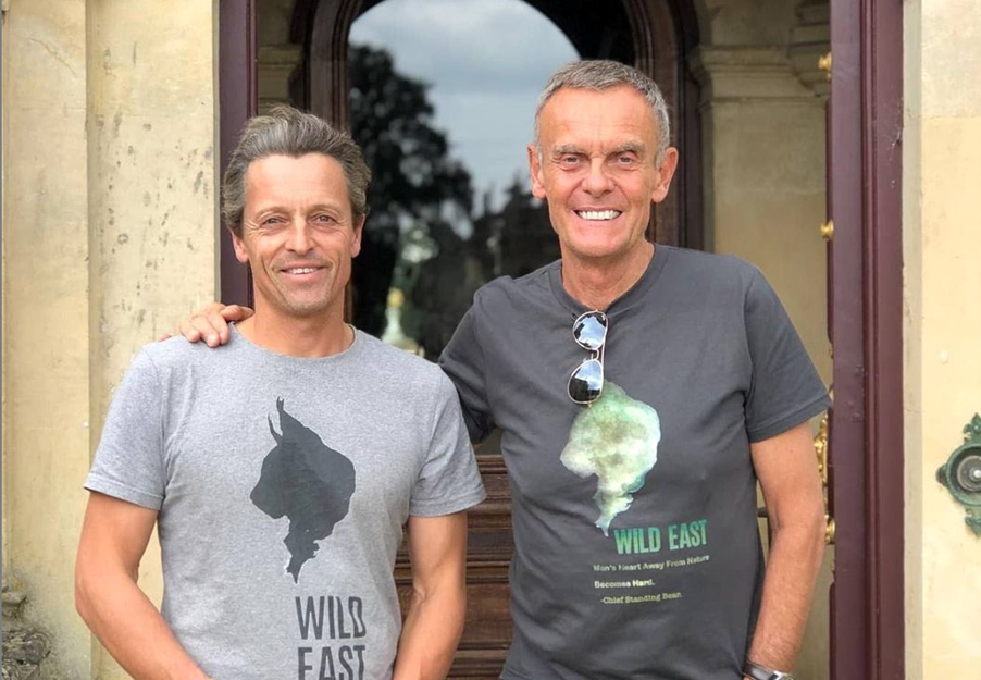 Hugh Somerleyton in 2020 with Paul Lister, founder of the European Nature Trust