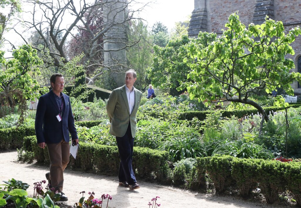 HRH The Earl of Wesses and James Cross at The Bishop's Palace
