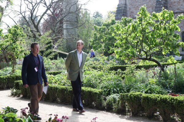 HRH The Earl of Wesses and James Cross at The Bishop's Palace